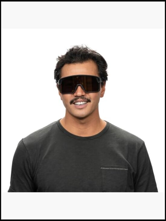 Cylindrical Shield Sunglasses with Contrast Enhancing Lenses